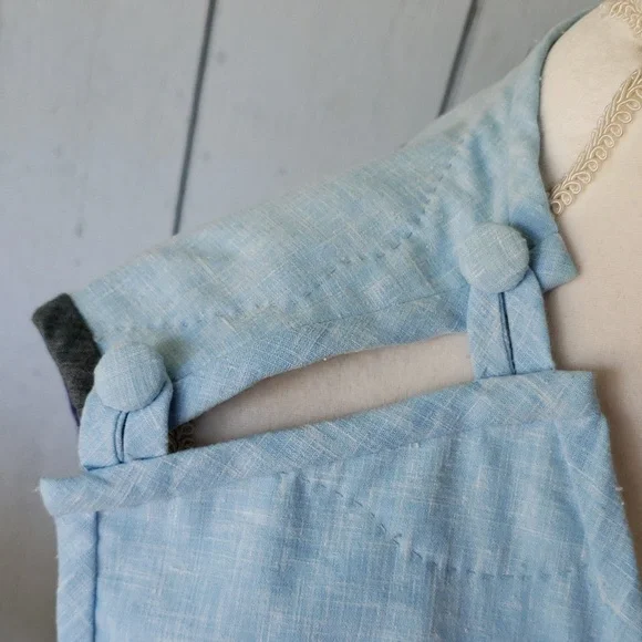 Vintage Vest Floral Flower Trees Mountains River Lake - Picture 7 of 16